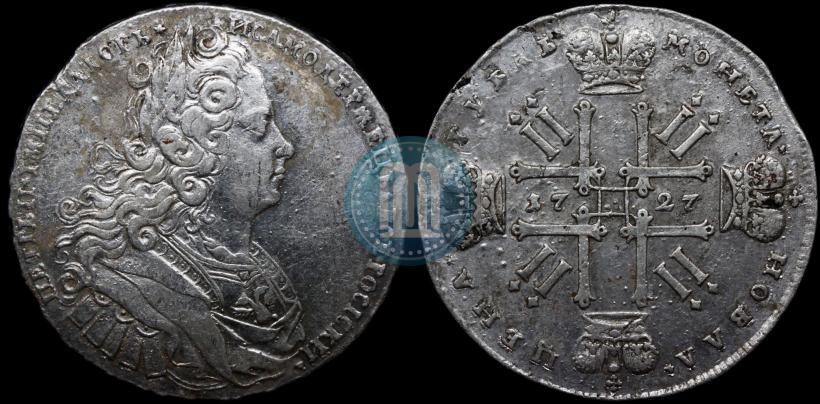 Фото 1 рубль 1727 года  "Московский тип"