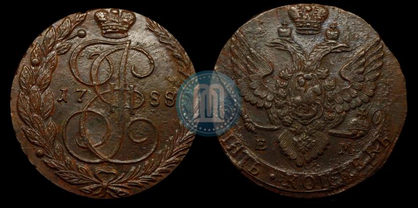 Picture 5 kopecks 1783 year ЕМ 