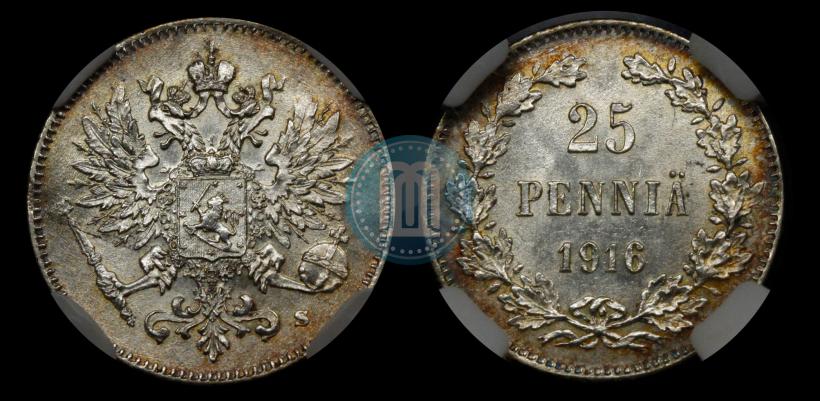 Picture 25 pennia 1916 year S 
