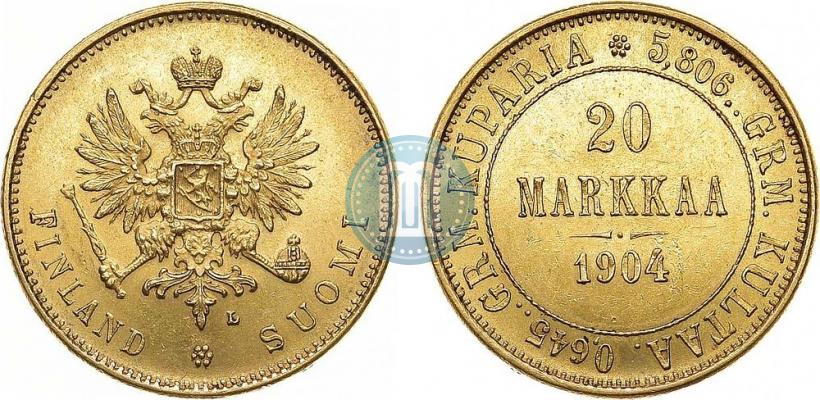 Picture 20 markkaa 1904 year L 