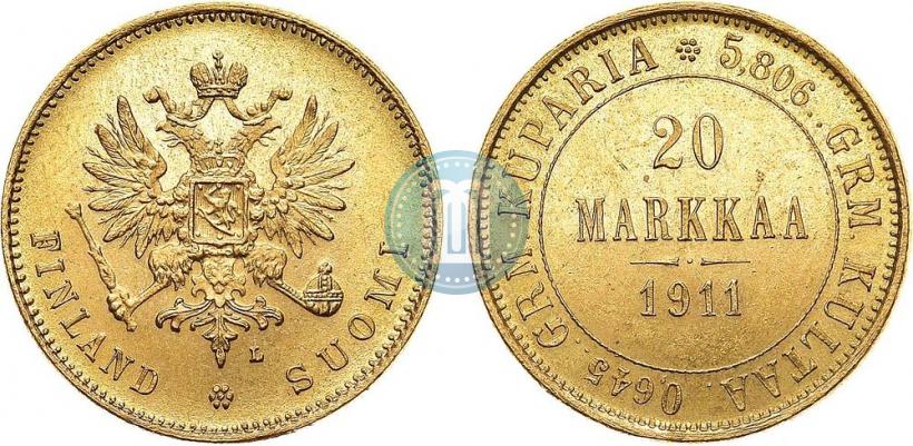 Picture 20 markkaa 1911 year L 