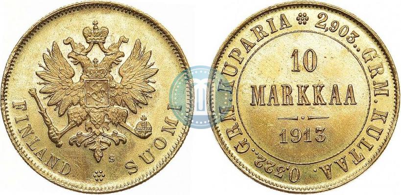 Фото 10 марок 1913 года S 