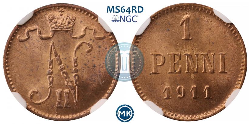 Picture 1 penni 1911 year  