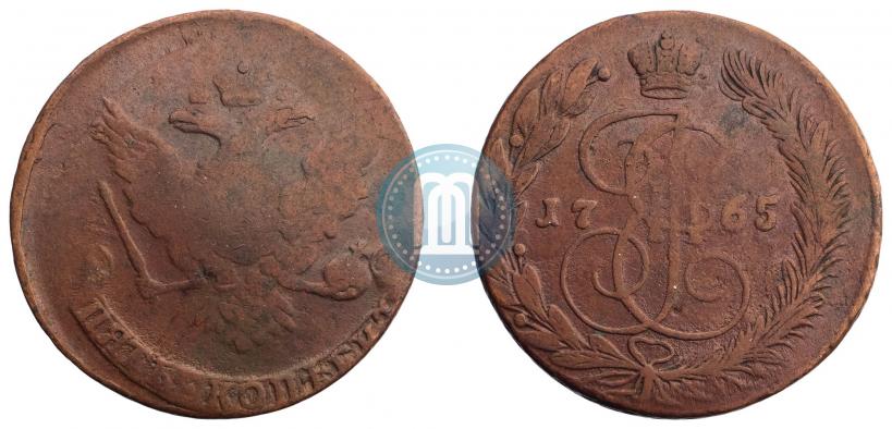 Picture 5 kopecks 1765 year  