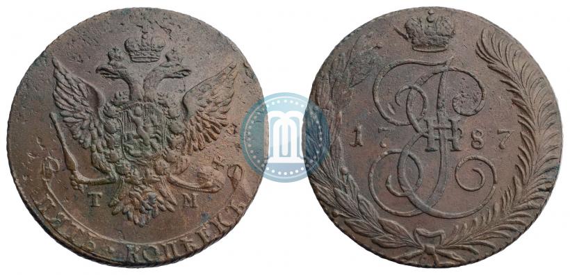 Picture 5 kopecks 1787 year ТМ 