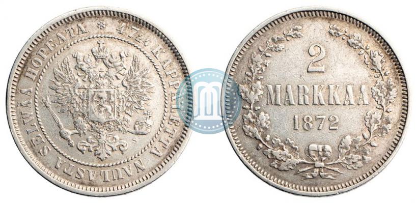 Picture 2 markkaa 1872 year S 