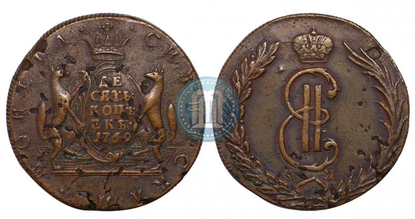 Picture 10 kopecks 1769 year КМ 