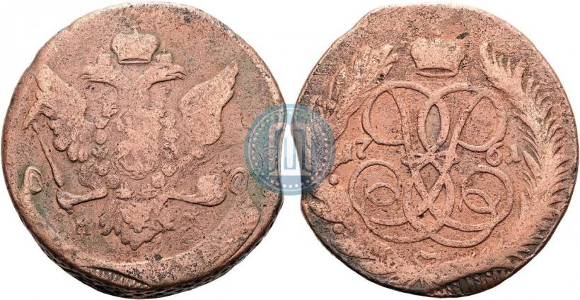 Фото 2 копейки 1757 года  "Номинал под Св. Георгием"