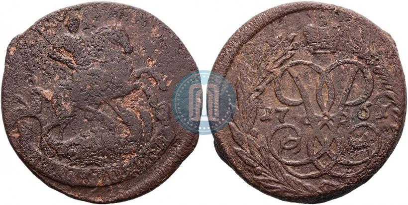 Picture 2 kopecks 1761 year  "Nominal under St. George"