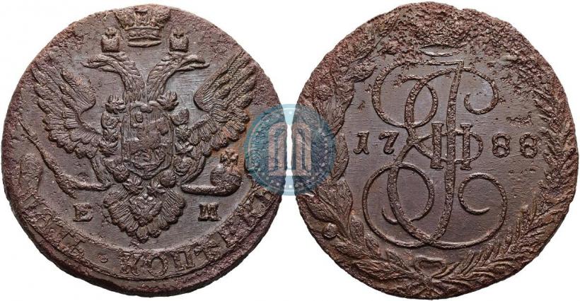 Фото 5 копеек 1788 года ЕМ 