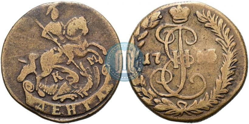Фото Денга 1793 года КМ 