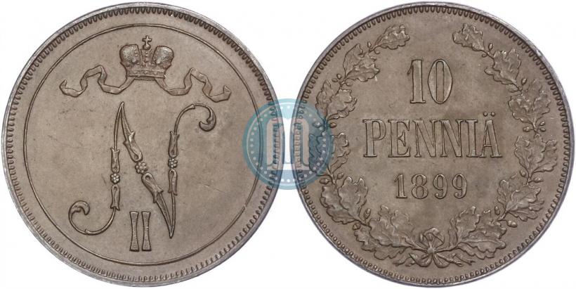 Picture 10 pennia 1899 year  
