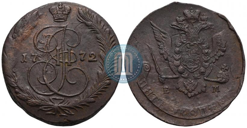 Фото 5 копеек 1772 года ЕМ 