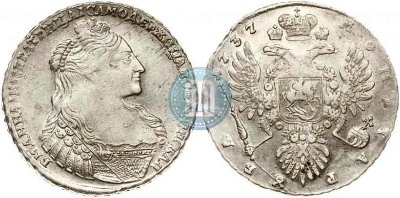 Фото 1 рубль 1737 года  "Тип 1735 года"