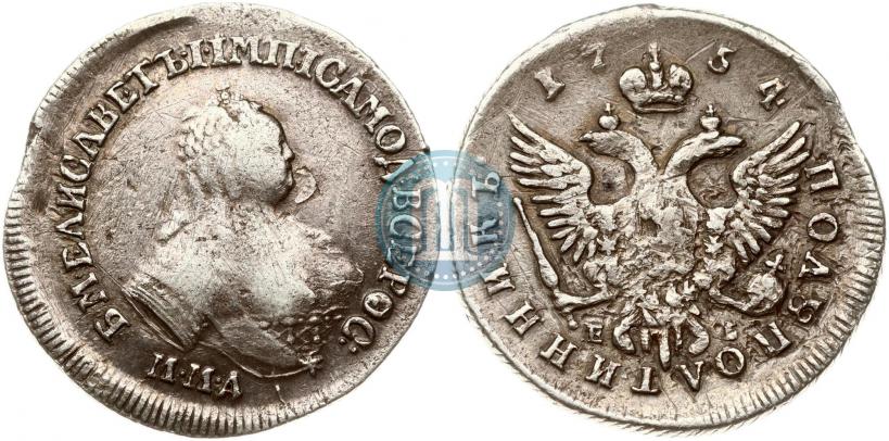Фото Полуполтинник 1754 года ММД-ЕI 