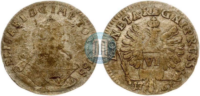 Picture 6 groszy 1761 year  