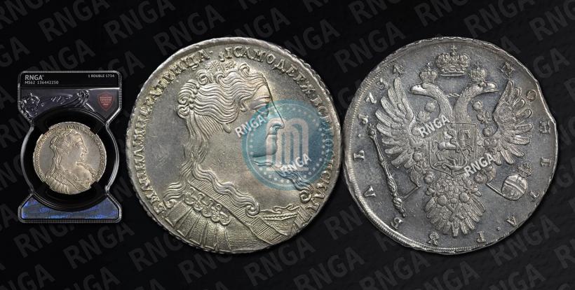 Фото 1 рубль 1734 года  "Тип 1734 года"