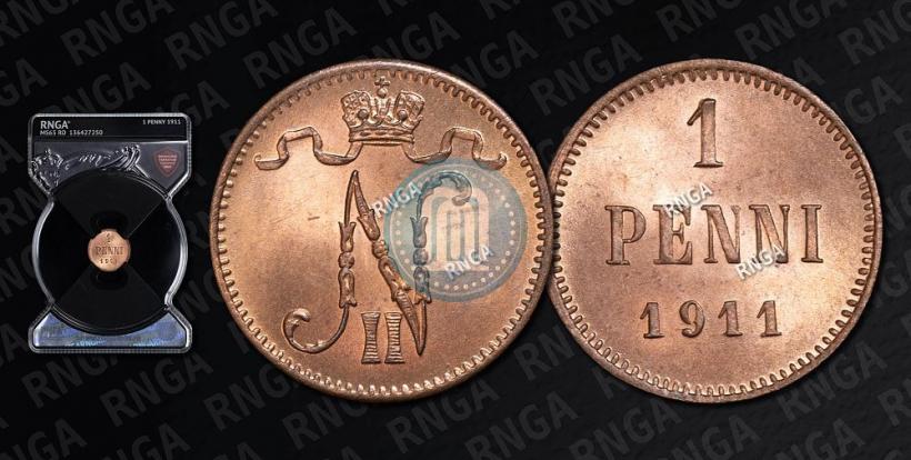 Фото 1 пенни 1911 года  