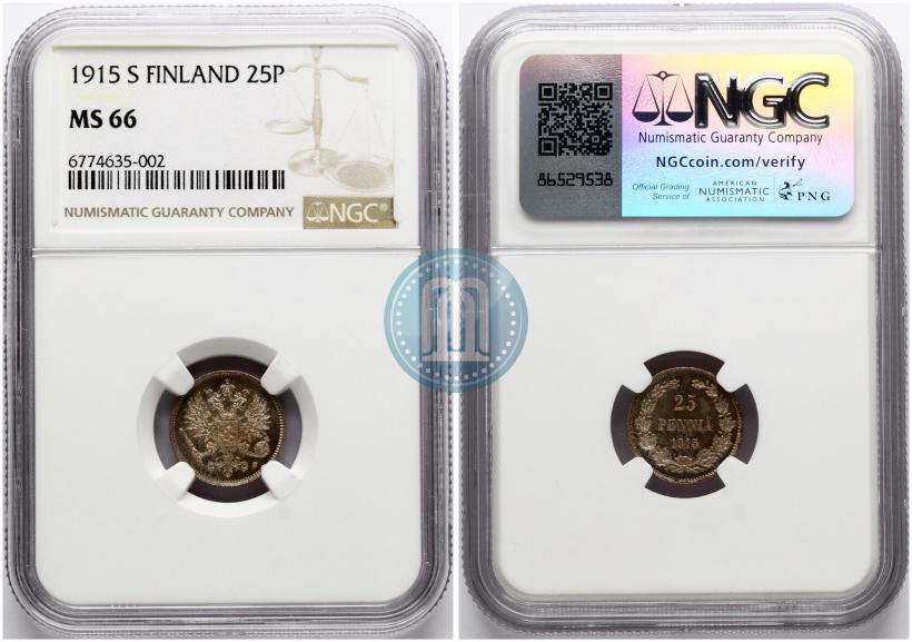 Picture 25 pennia 1915 year S 