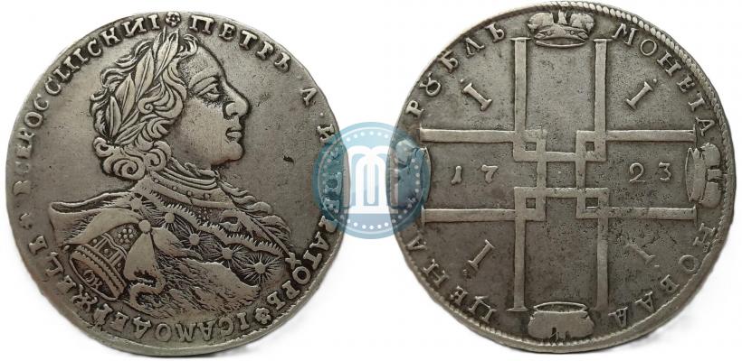 Фото 1 рубль 1723 года OK "Портрет в горностаевой мантии"