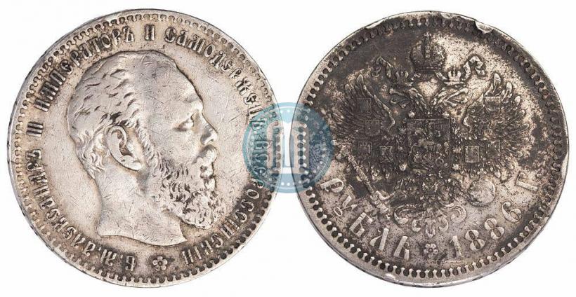 Picture 1 rouble 1886 year (АГ) 