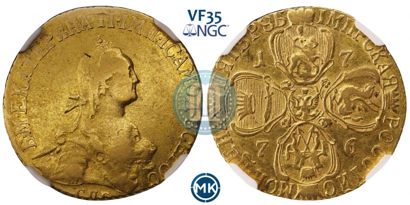 Фото 5 рублей 1776 года СПБ 