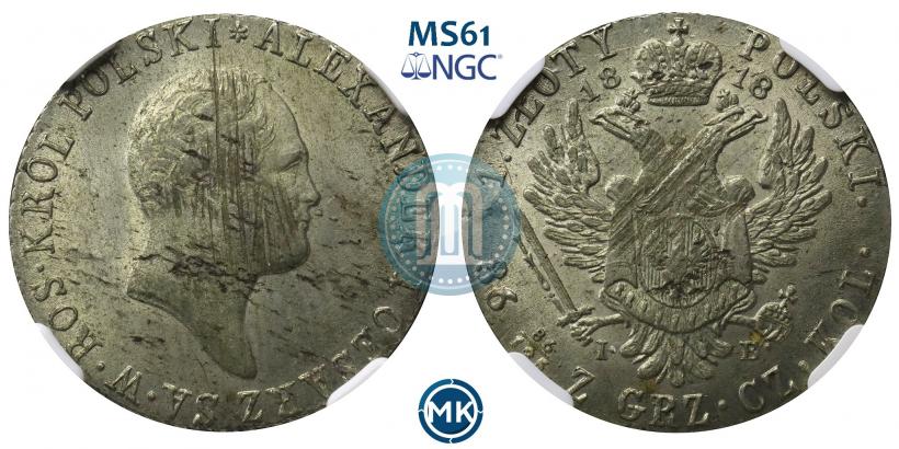 Picture 1 złoty 1818 year IB 