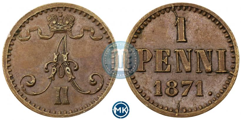 Picture 1 penni 1871 year  