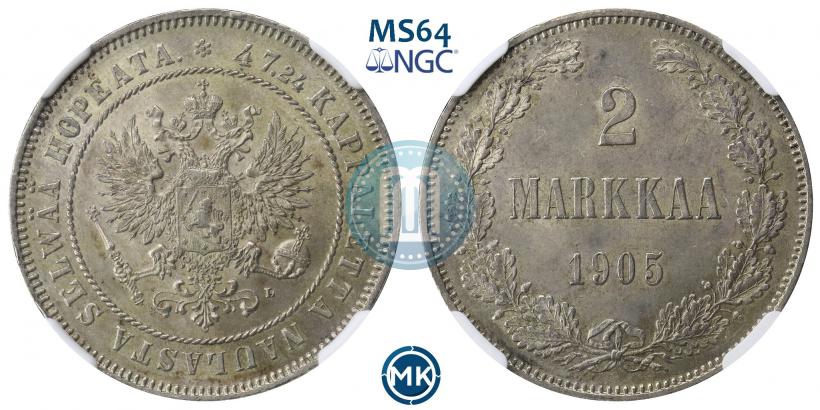Picture 2 markkaa 1905 year L 