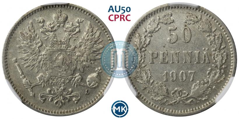 Picture 50 pennia 1907 year L 
