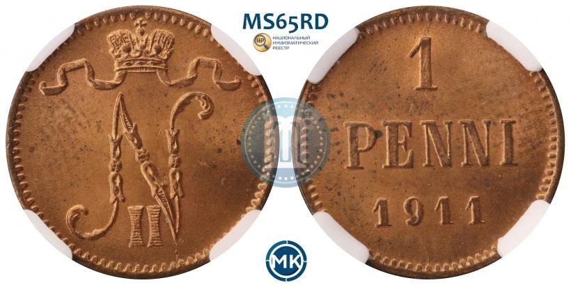 Picture 1 penni 1911 year  