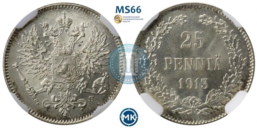 Picture 25 pennia 1913 year S 