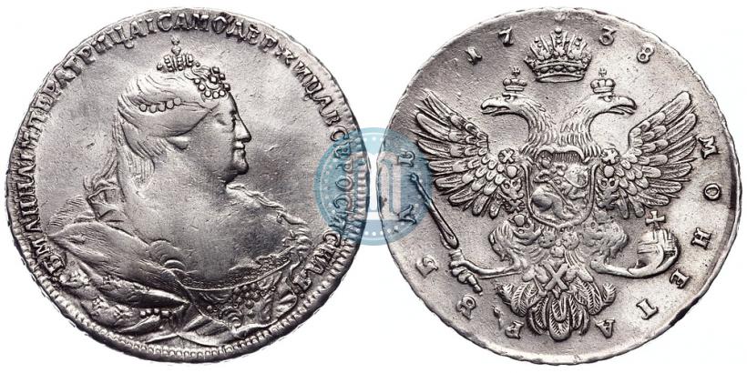 Picture 1 rouble 1738 year  "Moscow type"