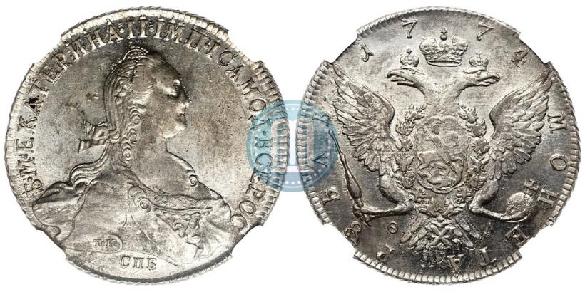 Picture 1 rouble 1774 year СПБ-ФЛ 