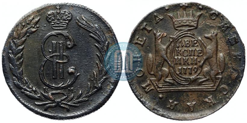 Picture 2 kopecks 1779 year КМ 