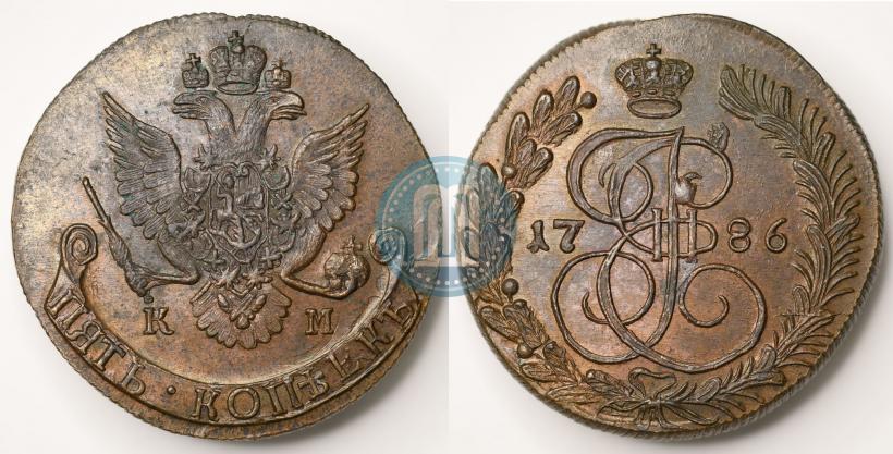 Picture 5 kopecks 1786 year КМ 