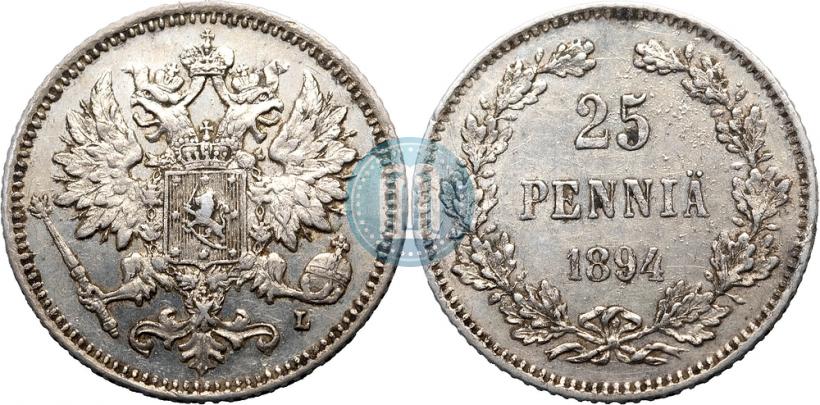 Picture 25 pennia 1894 year L 