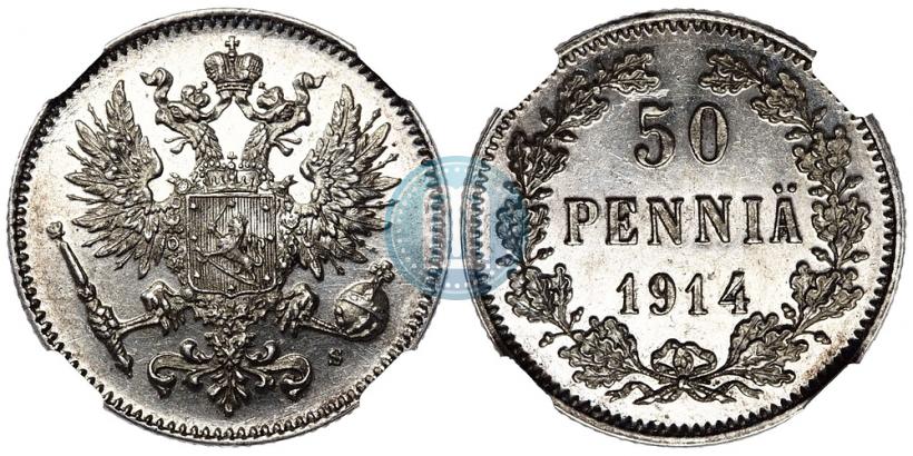 Picture 50 pennia 1914 year S 