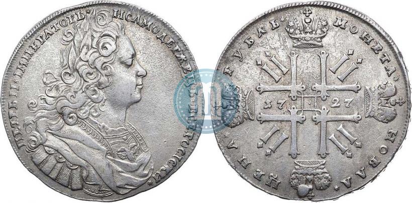 Picture 1 rouble 1727 year  "Moscow type"