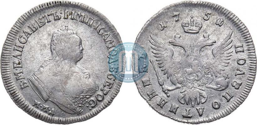 Фото Полуполтинник 1750 года ММД 
