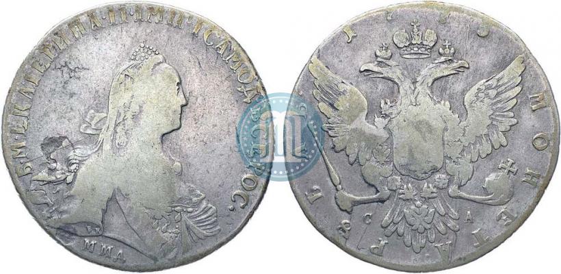 Фото 1 рубль 1775 года ММД-СА 