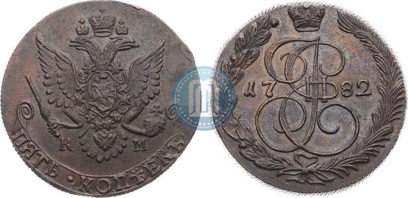 Picture 5 kopecks 1782 year КМ 