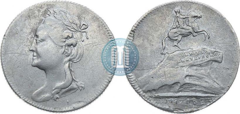 Picture Token Coin 1782 year  "Monument to Peter the Great in Saint-Petersburg"