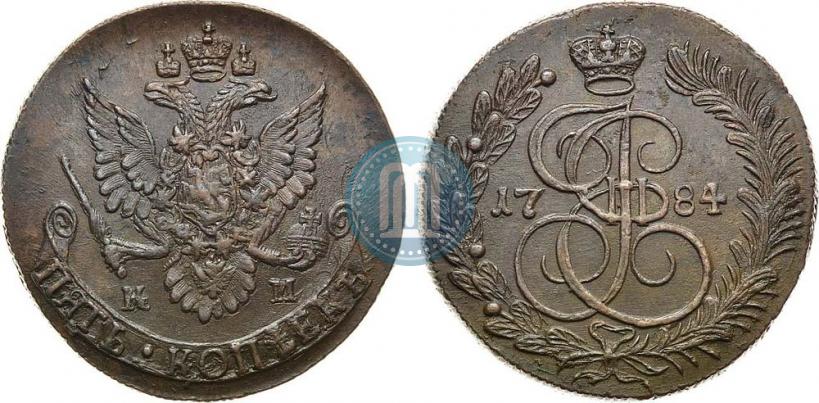 Picture 5 kopecks 1784 year КМ 