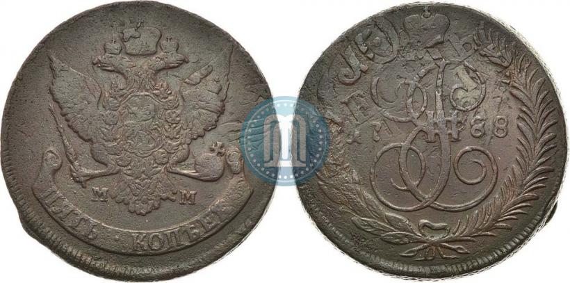 Фото 5 копеек 1788 года ММ 