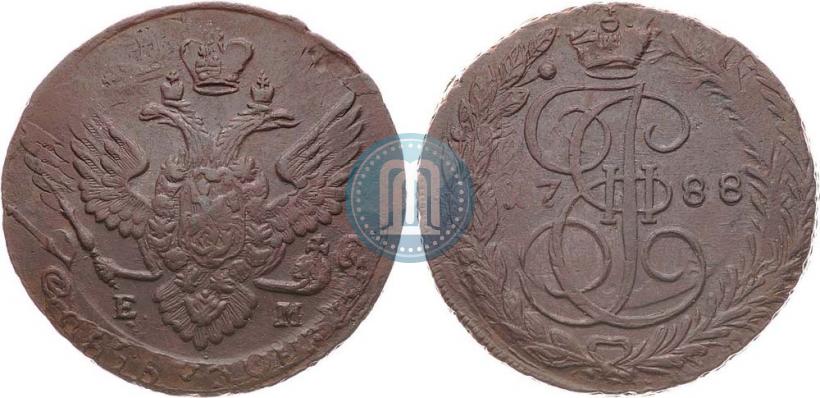 Фото 5 копеек 1788 года ЕМ 
