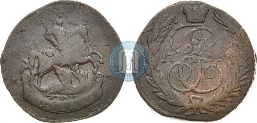 Picture 1 kopeck 1788 year ММ 
