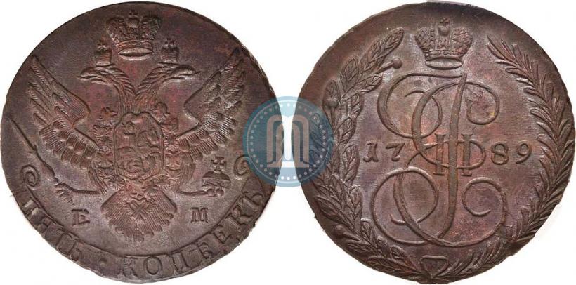 Фото 5 копеек 1789 года ЕМ 
