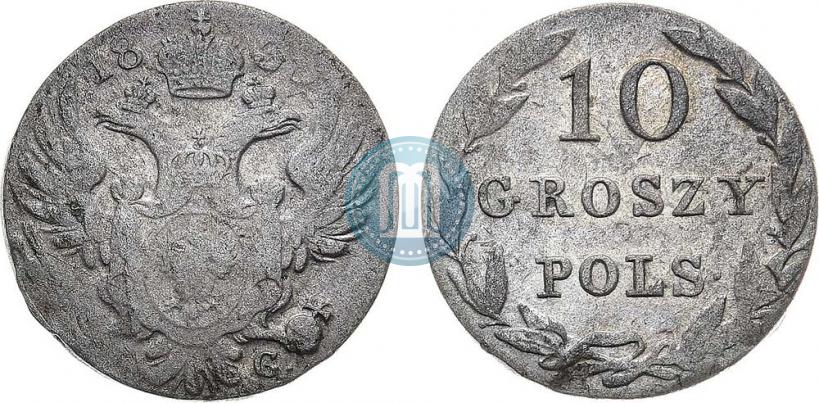 Фото 10 грошей 1830 года KG 