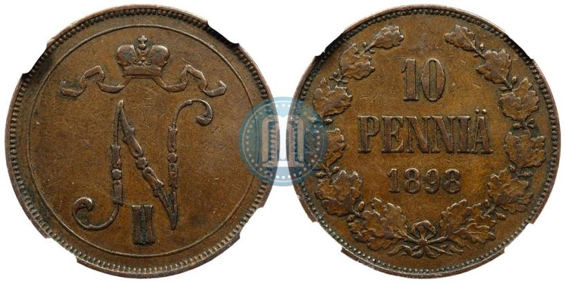 Фото 10 пенни 1898 года  
